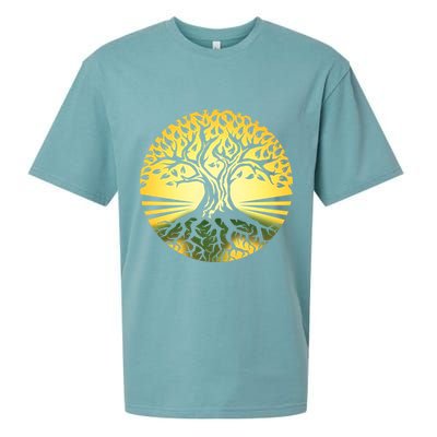 Stylized Druid Tree Sueded Cloud Jersey T-Shirt