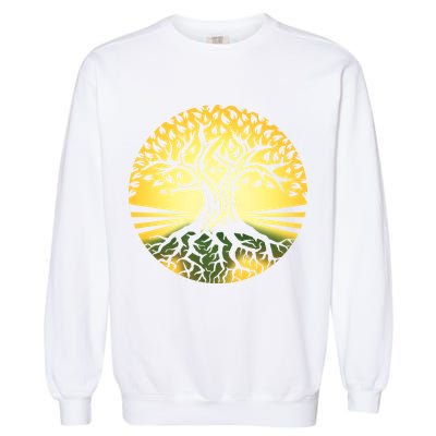 Stylized Druid Tree Garment-Dyed Sweatshirt
