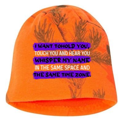 Same Time Zone Long Distance Relationship Couple Gift Kati - Camo Knit Beanie