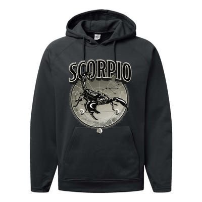 Scorpio Tee Zodiac Sign Scorpio Performance Fleece Hoodie