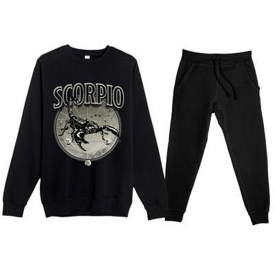 Scorpio Tee Zodiac Sign Scorpio Premium Crewneck Sweatsuit Set