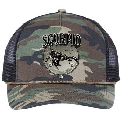 Scorpio Tee Zodiac Sign Scorpio Retro Rope Trucker Hat Cap