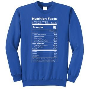 Scorpio Tee Zodiac Sign Nutrition Facts Gift Sweatshirt