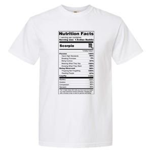 Scorpio Tee Zodiac Sign Nutrition Facts Gift Garment-Dyed Heavyweight T-Shirt