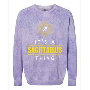 Sagittarius Thing Zodiac Sign Gift Colorblast Crewneck Sweatshirt