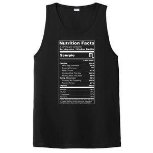 Scorpio Tee Zodiac Sign Nutrition Facts Gift PosiCharge Competitor Tank