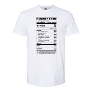 Scorpio Tee Zodiac Sign Nutrition Facts Gift Softstyle CVC T-Shirt