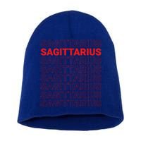 Sagittarius Trendy Zodiac Name Astrology Funny Gift Short Acrylic Beanie