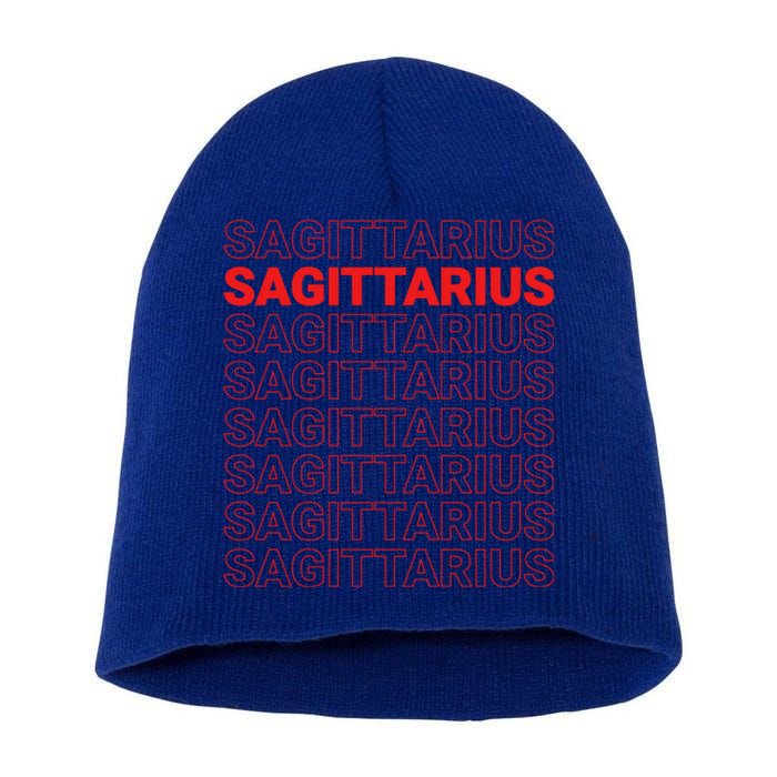 Sagittarius Trendy Zodiac Name Astrology Funny Gift Short Acrylic Beanie