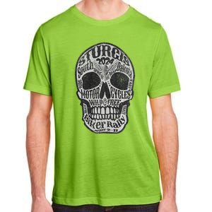 Sturgis Usa 2024 Skull Front Back South Dakota Biker Premium Adult ChromaSoft Performance T-Shirt