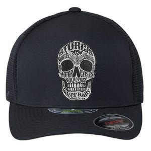 Sturgis Usa 2024 Skull Front Back South Dakota Biker Premium Flexfit Unipanel Trucker Cap