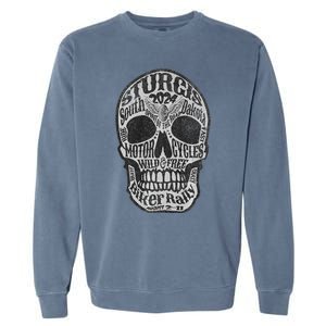 Sturgis Usa 2024 Skull Front Back South Dakota Biker Premium Garment-Dyed Sweatshirt