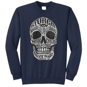 Sturgis Usa 2024 Skull Front Back South Dakota Biker Premium Sweatshirt