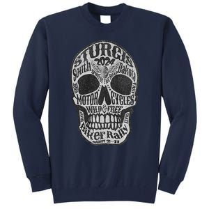 Sturgis Usa 2024 Skull Front Back South Dakota Biker Premium Tall Sweatshirt