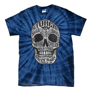 Sturgis Usa 2024 Skull Front Back South Dakota Biker Premium Tie-Dye T-Shirt