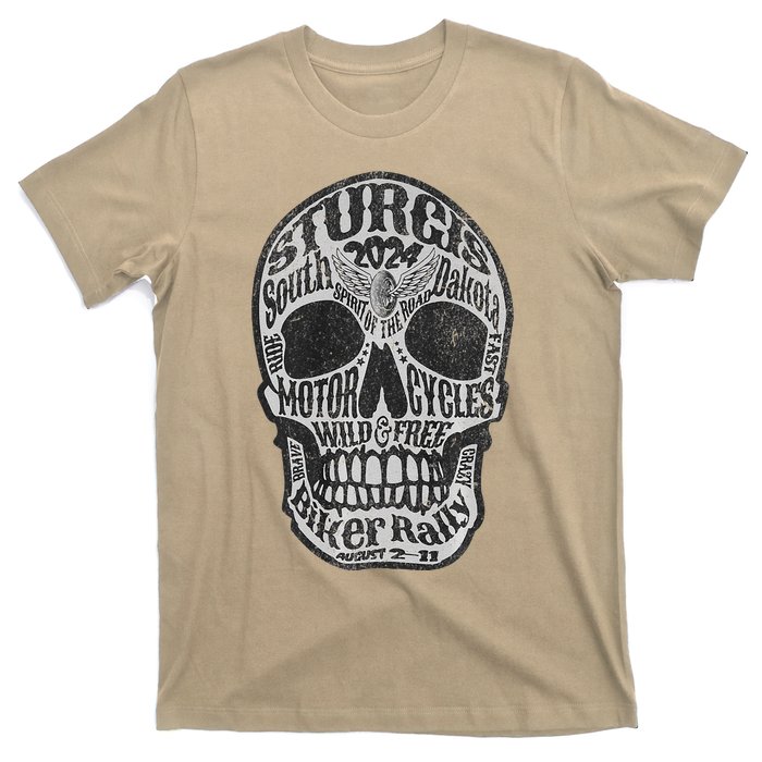 Sturgis Usa 2024 Skull Front Back South Dakota Biker Premium T-Shirt