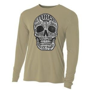 Sturgis Usa 2024 Skull Front Back South Dakota Biker Premium Cooling Performance Long Sleeve Crew