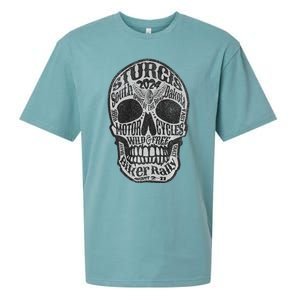 Sturgis Usa 2024 Skull Front Back South Dakota Biker Premium Sueded Cloud Jersey T-Shirt