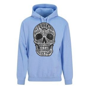 Sturgis Usa 2024 Skull Front Back South Dakota Biker Premium Unisex Surf Hoodie