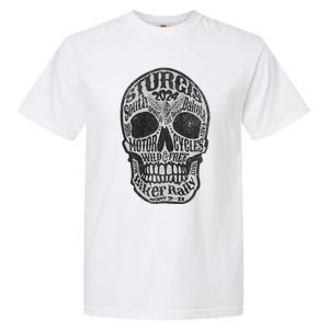 Sturgis Usa 2024 Skull Front Back South Dakota Biker Premium Garment-Dyed Heavyweight T-Shirt