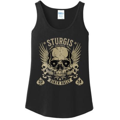 Sturgis Usa 2024 Skull South Dakota Biker Ladies Essential Tank