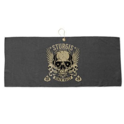 Sturgis Usa 2024 Skull South Dakota Biker Large Microfiber Waffle Golf Towel