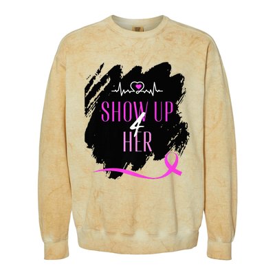 SHOW UP 4 HER Colorblast Crewneck Sweatshirt