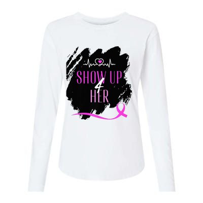 SHOW UP 4 HER Womens Cotton Relaxed Long Sleeve T-Shirt