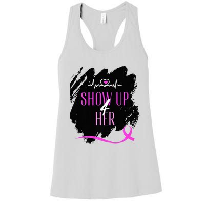 SHOW UP 4 HER Women's Racerback Tank