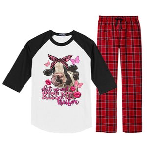 Shut Up And Heifer Cow Valentine's Day Couple Valentine Raglan Sleeve Pajama Set