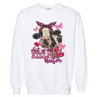 Shut Up And Heifer Cow Valentine's Day Couple Valentine Garment-Dyed Sweatshirt