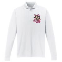 Shut Up And Heifer Cow Valentine's Day Couple Valentine Performance Long Sleeve Polo