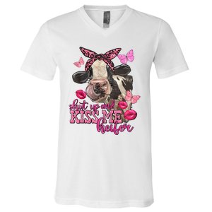 Shut Up And Heifer Cow Valentine's Day Couple Valentine V-Neck T-Shirt