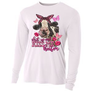 Shut Up And Heifer Cow Valentine's Day Couple Valentine Cooling Performance Long Sleeve Crew