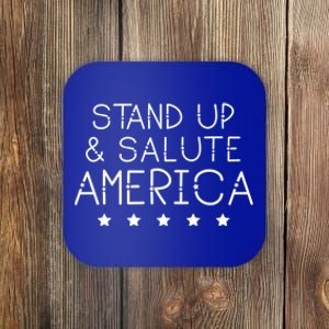 Stand Up And Salute America Support American Veterans Gift Coaster