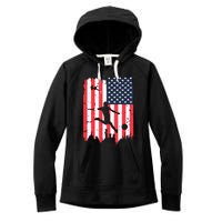 Soccer Usa American Flag 4th Of July Patriotic Sports Women's Fleece Hoodie