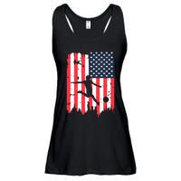 Soccer Usa American Flag 4th Of July Patriotic Sports Ladies Essential Flowy Tank