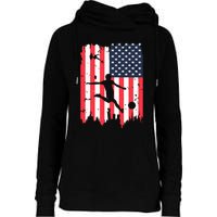 Soccer Usa American Flag 4th Of July Patriotic Sports Womens Funnel Neck Pullover Hood