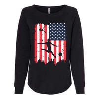 Soccer Usa American Flag 4th Of July Patriotic Sports Womens California Wash Sweatshirt