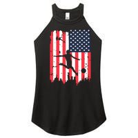 Soccer Usa American Flag 4th Of July Patriotic Sports Women's Perfect Tri Rocker Tank