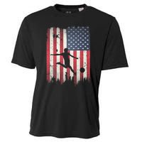 Soccer Usa American Flag 4th Of July Patriotic Sports Cooling Performance Crew T-Shirt