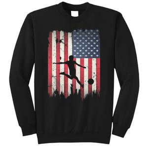 Soccer Usa American Flag 4th Of July Patriotic Sports Sweatshirt