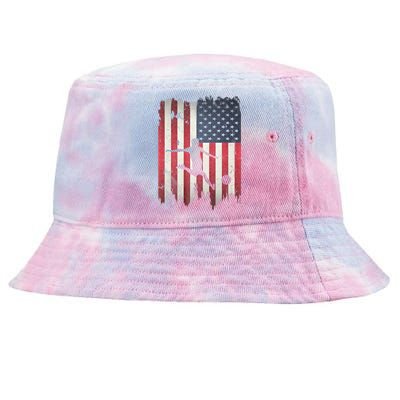 Soccer Usa American Flag 4th Of July Patriotic Sports Tie-Dyed Bucket Hat