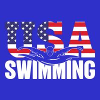 Swimming Us American Flag Water Swimmer And Swim Great Gift Tall T-Shirt