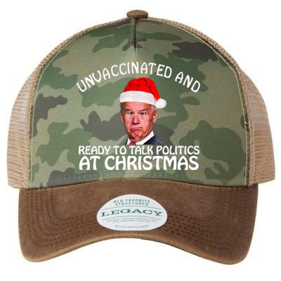 Santa Unvaccinated And Ready To Talk Politics At Christmas Legacy Tie Dye Trucker Hat