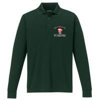 Santa Unvaccinated And Ready To Talk Politics At Christmas Performance Long Sleeve Polo