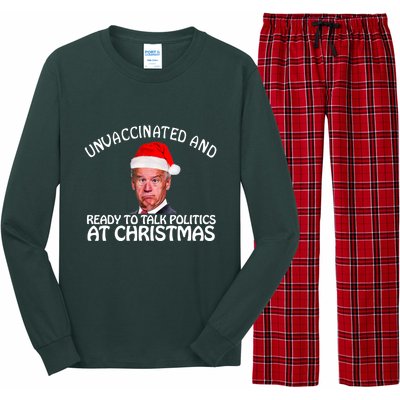 Santa Unvaccinated And Ready To Talk Politics At Christmas Long Sleeve Pajama Set