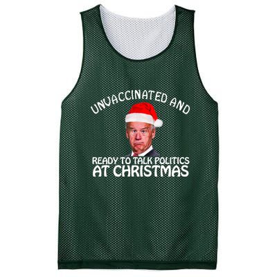 Santa Unvaccinated And Ready To Talk Politics At Christmas Mesh Reversible Basketball Jersey Tank