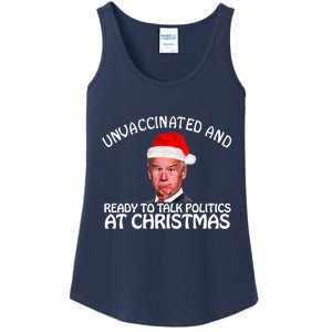 Santa Unvaccinated And Ready To Talk Politics At Christmas Ladies Essential Tank