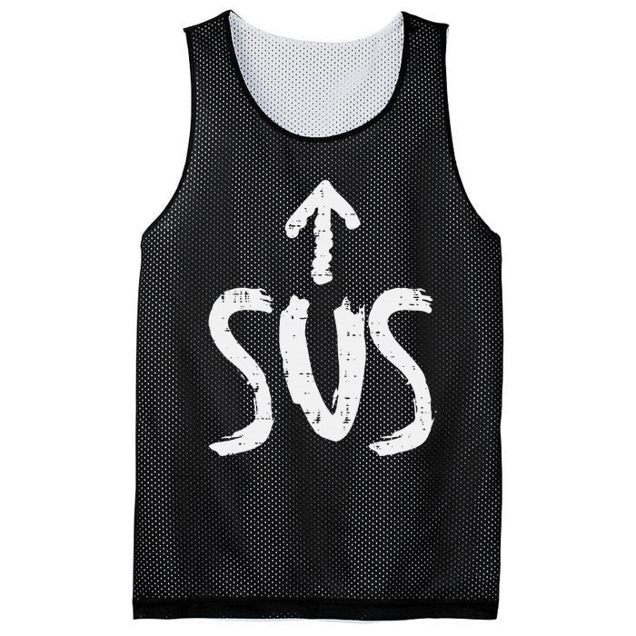 Sus Up Arrow Funny Saying Gaming Meme Suspicious Mesh Reversible Basketball Jersey Tank